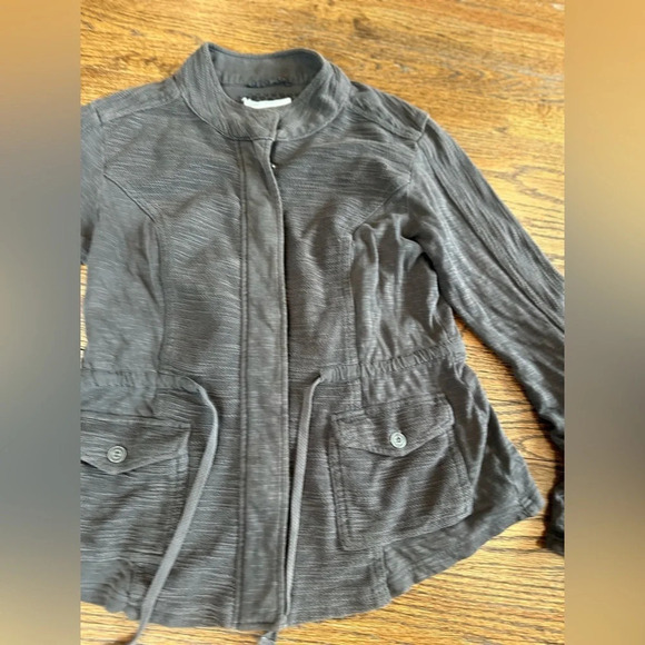 Anthropologie Saturday Sunday Gray Cotton Military Jacket Size Small P0971 - Picture 6 of 15